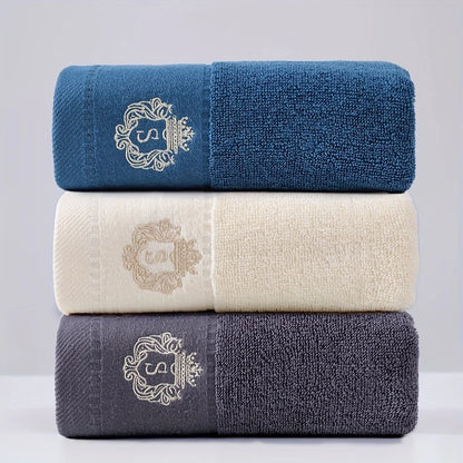 3pcs Set Cotton Towels 35x75cm 70x140cm Embroidered Bathroom Geometric Big Bath Hand Face Shower Towels Cover 수건 세트 Toallas