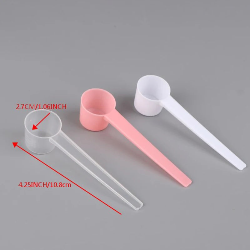 10Pcs 5g Measuring Spoons Coffee Protein Milk Powder Scoop Home Kitchen Gadgets DIY Plastic Measuring Spoon