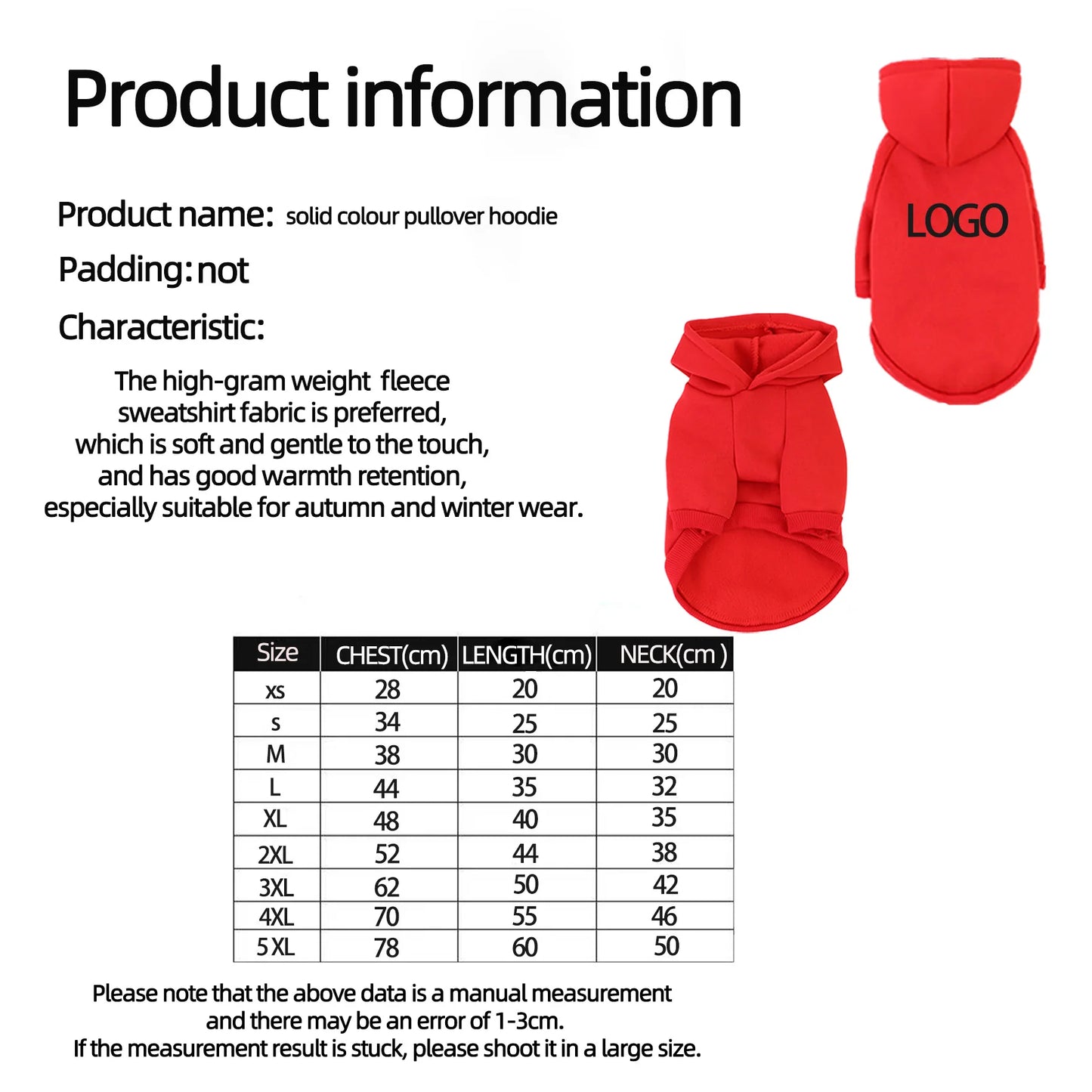 1 Pc Pet Hooded Sweatshirt  Cats & Dogs Fashion Unique Printed Pattern For Pomeranian  Maltese