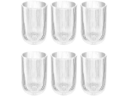 430ml Glass Cups Set 6 Pieces Haus fluted Concept