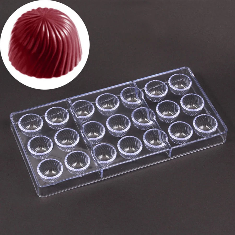 24 Styles Available Plastic Chocolate Mold Creative Rose Heart Diamond Cake Shape Kitchen Household Food Grade Candy Baking Mold