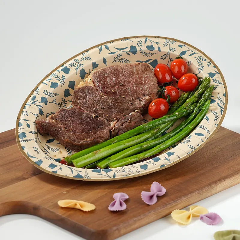 10/20pcs Vintage Floral Paper Plate Disposable European-style Floral Round Tableware Afternoon Tea Dessert Sausage Steaks Plate