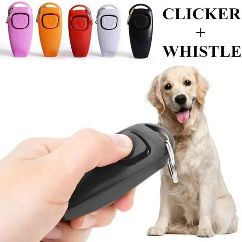 2 In 1 Pet Dog Clicker Dog Training Whistle Clicker Dog Trainer Puppy Stop Barking Puppy Trainer Dog Flute Clicker Pet Supplies
