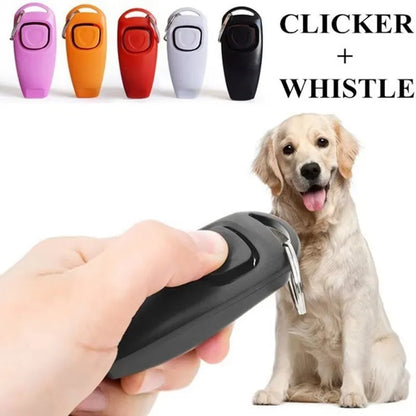 2 In 1 Pet Dog Clicker Dog Training Whistle Clicker Dog Trainer Puppy Stop Barking Puppy Trainer Dog Flute Clicker Pet Supplies