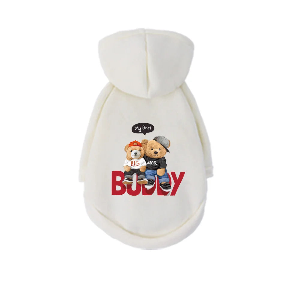 1 Pc Pet Hooded Sweatshirt  Cats & Dogs Fashion Unique Printed Pattern For Pomeranian  Maltese