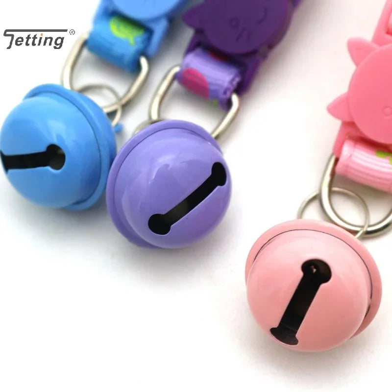 Adjustable Cartoon Color Cat Buckle Lollipop Bell Cat Collar 1.0 Cat Head Safety Buckles Collar Pet Dog Collar Pet Supplies