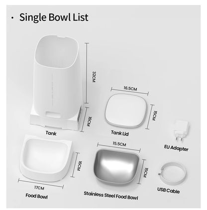 ROJECO Automatic Pet Feeder Smart Control Cat Food Kibble Dispenser Button Version Auto Feeder For Cats Dogs Feeding Accessories