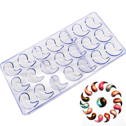 24 Styles Available Plastic Chocolate Mold Creative Rose Heart Diamond Cake Shape Kitchen Household Food Grade Candy Baking Mold