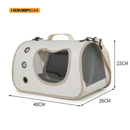 Portable Pet Carrier Bag for Small Dogs Cats Outdoor Foldable Cat Bag Breathable Cat Shoulder Bag Kitten Carrying Bag