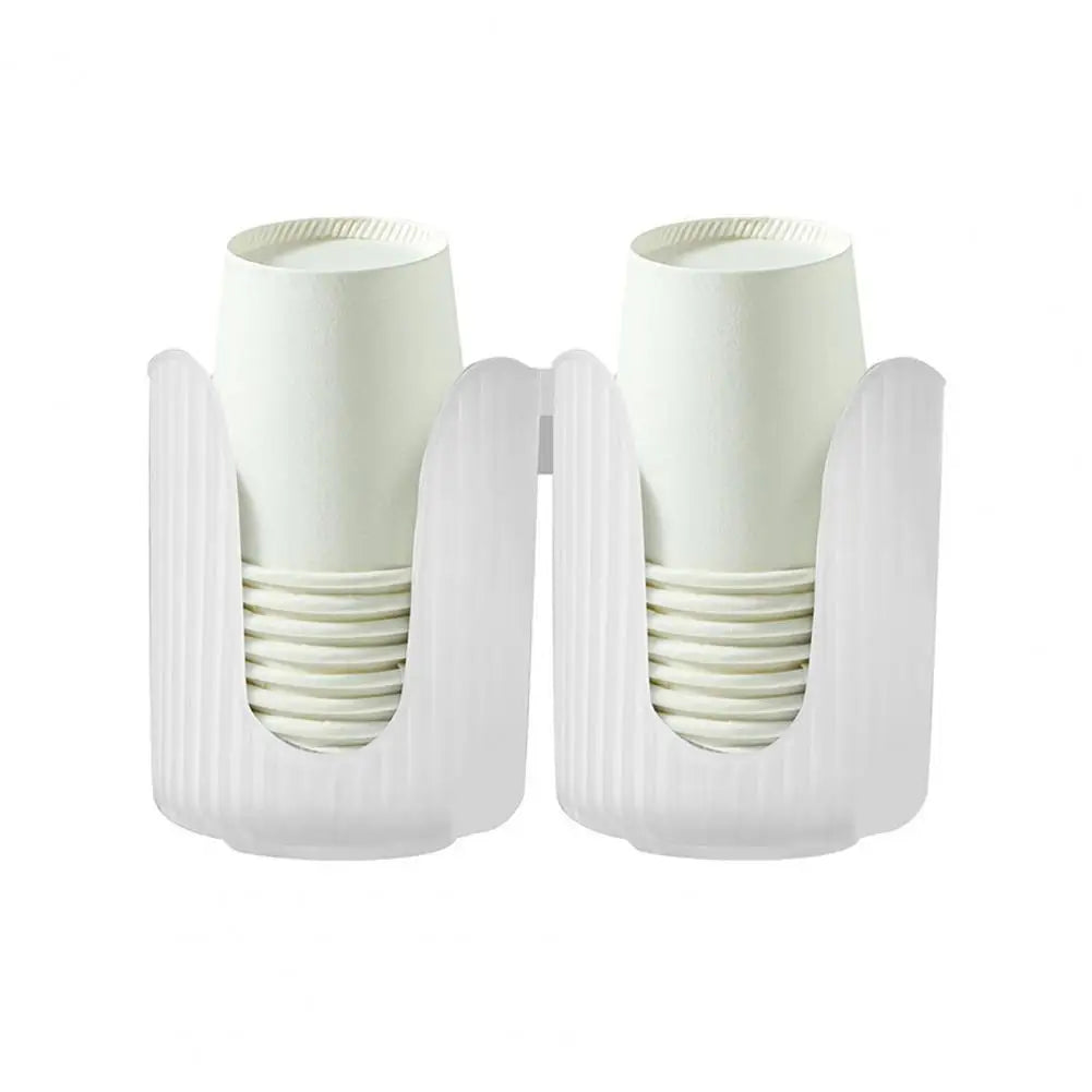 Plastic Cup Holder U-Shaped Grooves Top Opening Cup Storage Anti-Slip Small Paper Cup Holder for Bathroom Kitchen RVs Campers
