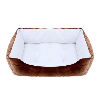 Bed for Dog Cat Pet Square Plush Kennel Medium Small Dog Sofa Bed Cushion Pet Calming Dog Bed House Pet Supplies Winter
