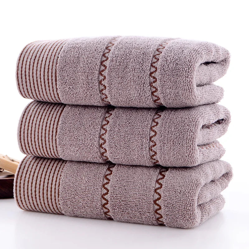 3pcs Set Cotton Towels 35x75cm 70x140cm Embroidered Bathroom Geometric Big Bath Hand Face Shower Towels Cover 수건 세트 Toallas