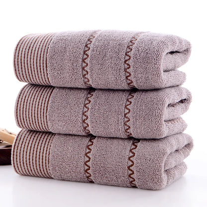 3pcs Set Cotton Towels 35x75cm 70x140cm Embroidered Bathroom Geometric Big Bath Hand Face Shower Towels Cover 수건 세트 Toallas