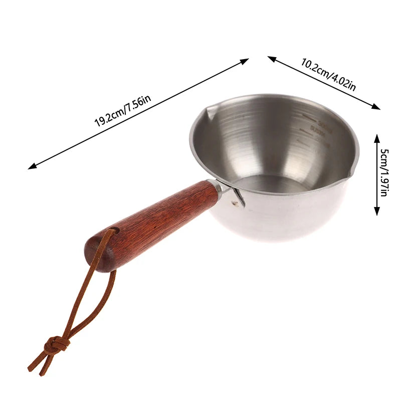 1 Pc 150/300 Ml Multifunctional Stainless Steel Hot Oil Pan, Cooking Butter Melting Pan, Household Kitchen Frying Pan Cookware