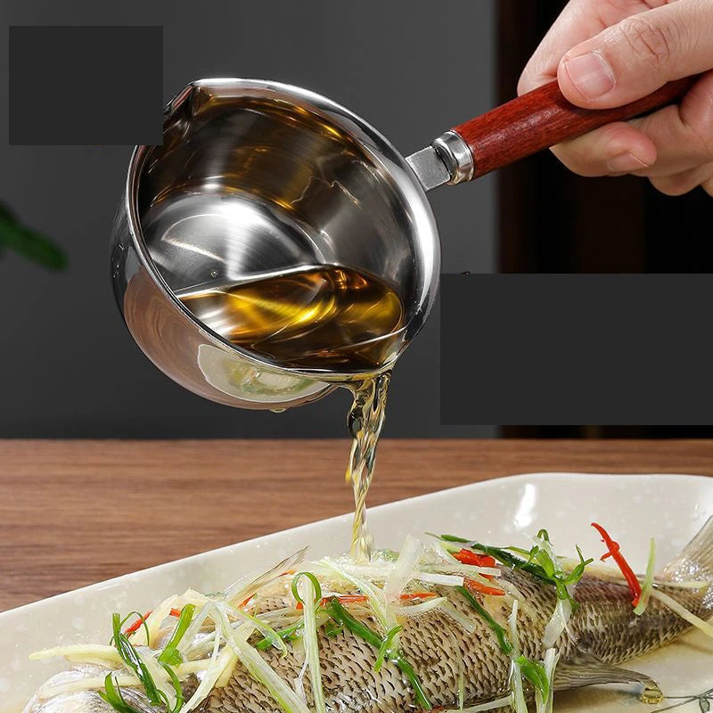 1pc Stainless Steel Saucepan,Hot Oil Pan, Melting Pan, Flat-bottomedOil Pan, Small Pot For Mini Complementary Food, Hot Milk Mel