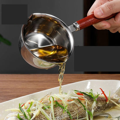 1pc Stainless Steel Saucepan,Hot Oil Pan, Melting Pan, Flat-bottomedOil Pan, Small Pot For Mini Complementary Food, Hot Milk Mel