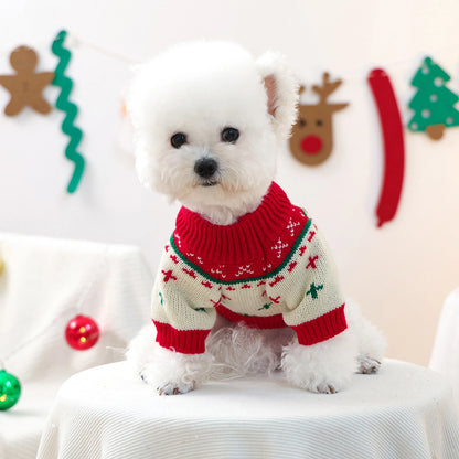 2026 New Years Dog Christmas Sweater Christmas Tree Winter Dog Xmas Holiday Clothes for Small Dogs Pet Girl Boy Warmer Sweaters