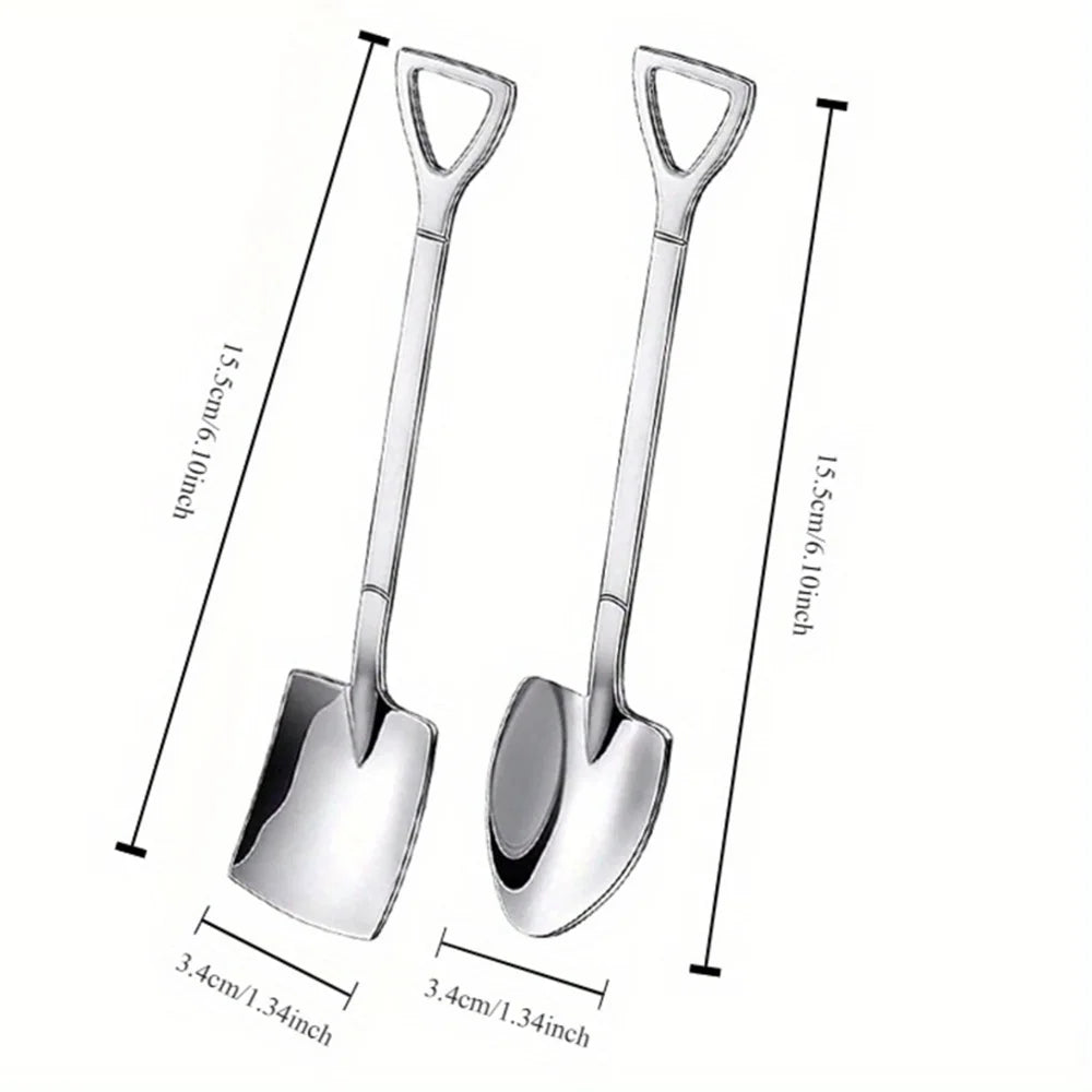 1PC Coffee Spoon Shovel Spoons Tea Spoons Creative Spoon For Ice Cream Stainless Steel Watermelon Scoop Tableware Cutlery Set