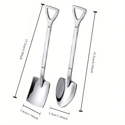1PC Coffee Spoon Shovel Spoons Tea Spoons Creative Spoon For Ice Cream Stainless Steel Watermelon Scoop Tableware Cutlery Set