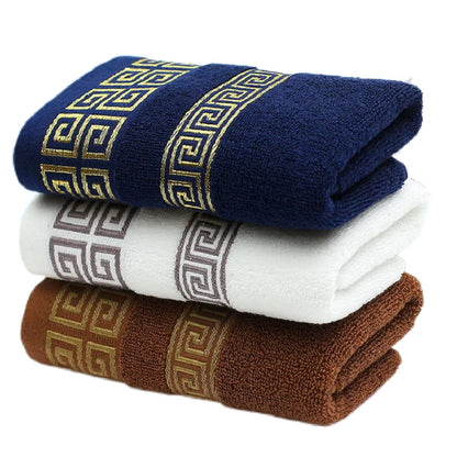 3pcs Set Cotton Towels 35x75cm 70x140cm Embroidered Bathroom Geometric Big Bath Hand Face Shower Towels Cover 수건 세트 Toallas