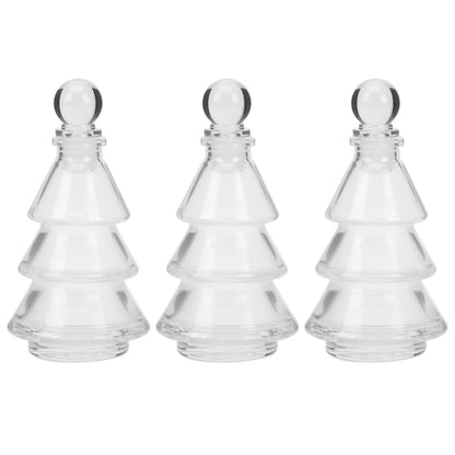 3pcs Aromatherapy Glass Bottles Stylish Modern Home Decor Diffusers Fragrance Release Reusable Elegant Design Empty Bottle