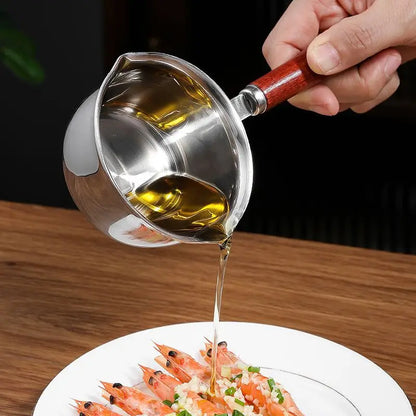 1pc Stainless Steel Saucepan,Hot Oil Pan, Melting Pan, Flat-bottomedOil Pan, Small Pot For Mini Complementary Food, Hot Milk Mel