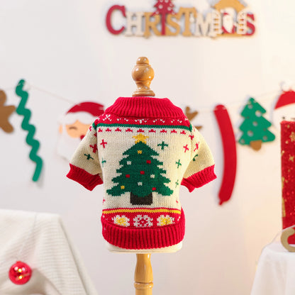 2026 New Years Dog Christmas Sweater Christmas Tree Winter Dog Xmas Holiday Clothes for Small Dogs Pet Girl Boy Warmer Sweaters