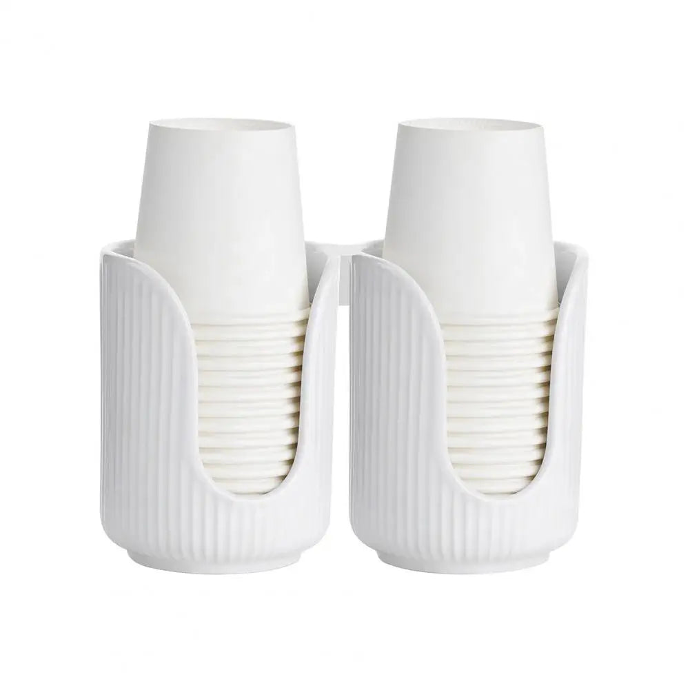 Plastic Cup Holder U-Shaped Grooves Top Opening Cup Storage Anti-Slip Small Paper Cup Holder for Bathroom Kitchen RVs Campers