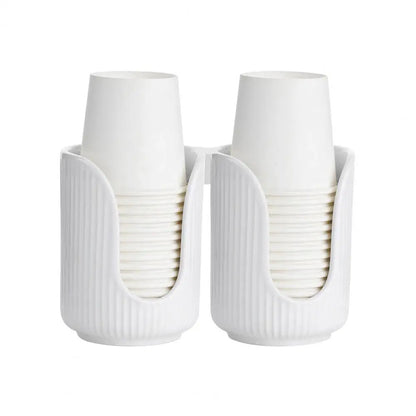 Plastic Cup Holder U-Shaped Grooves Top Opening Cup Storage Anti-Slip Small Paper Cup Holder for Bathroom Kitchen RVs Campers