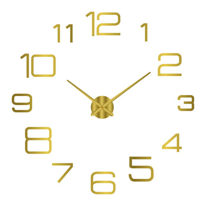 2025 Modern Design Large Wall Clock 3D DIY Quartz Clocks Fashion Watches Acrylic Mirror Stickers Living Room Home Decor Horloge