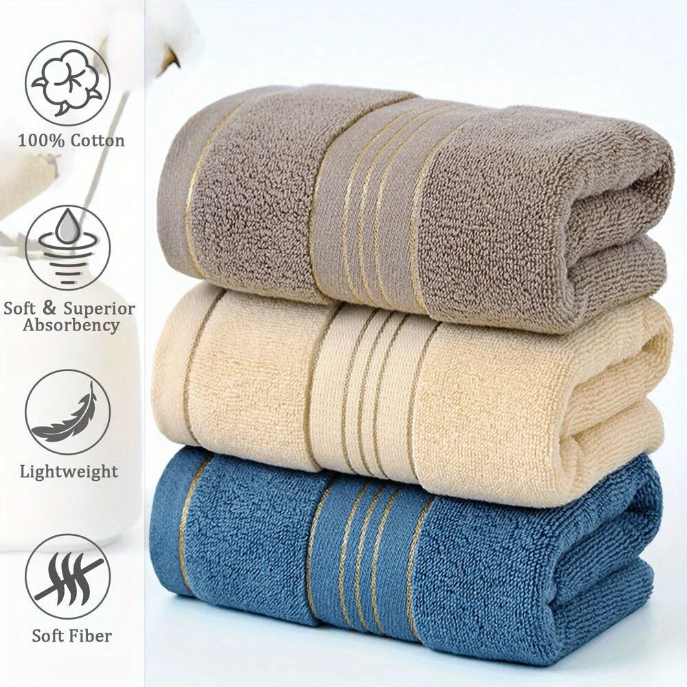 100% Pure Cotton Bath Towel, Soft and Absorbent Multi-Purpose High-Quality Quick-Dry Bathroom Towel