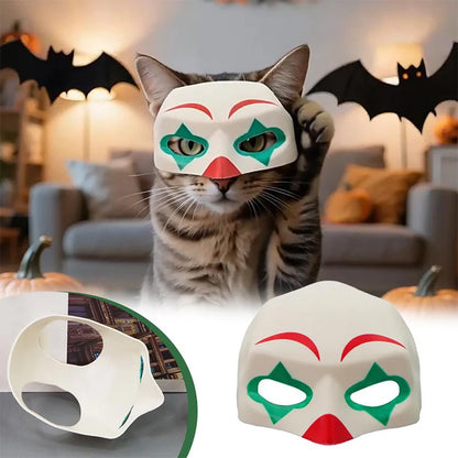 1pcs 2025 New Halloween Suit Cat Costume Clothing Halloween Pet Costume, Cat Mask Cosplay Clown Cats Clothing Costume For Cat