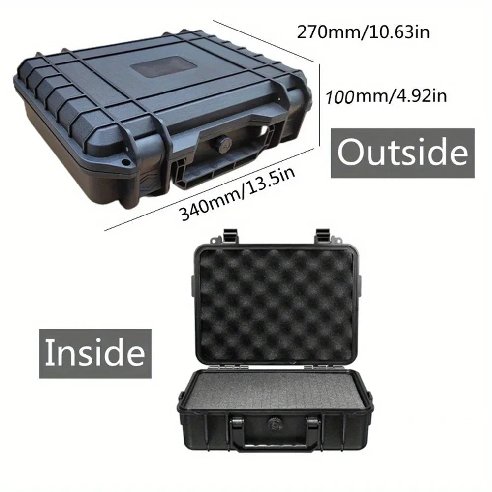 Waterproof Hard Carry Case Bag Toolbox With Pre-cut Sponge Storage Box Safety Protector Organizer Hardware Box Impact Resistant