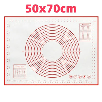 Silicone Baking Mat Kneading Pad Dough Mat Pizza Cake Dough Maker Kitchen Cooking Grill Non-Stick Gadgets Bakeware Pastry Mat