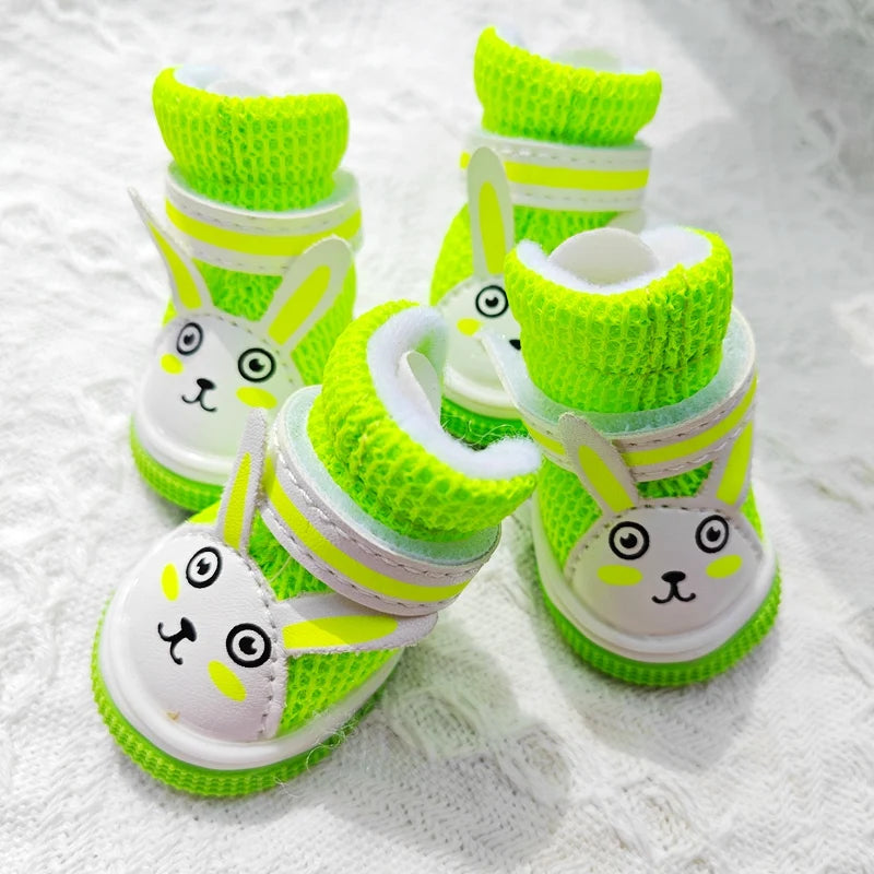 Summer Animal Cute Rabbit Dog Sneakers For Small Puppy  Breathable Pet Sandal Shoes Foot Wear Boots Accessories Chihuahua Yorkie