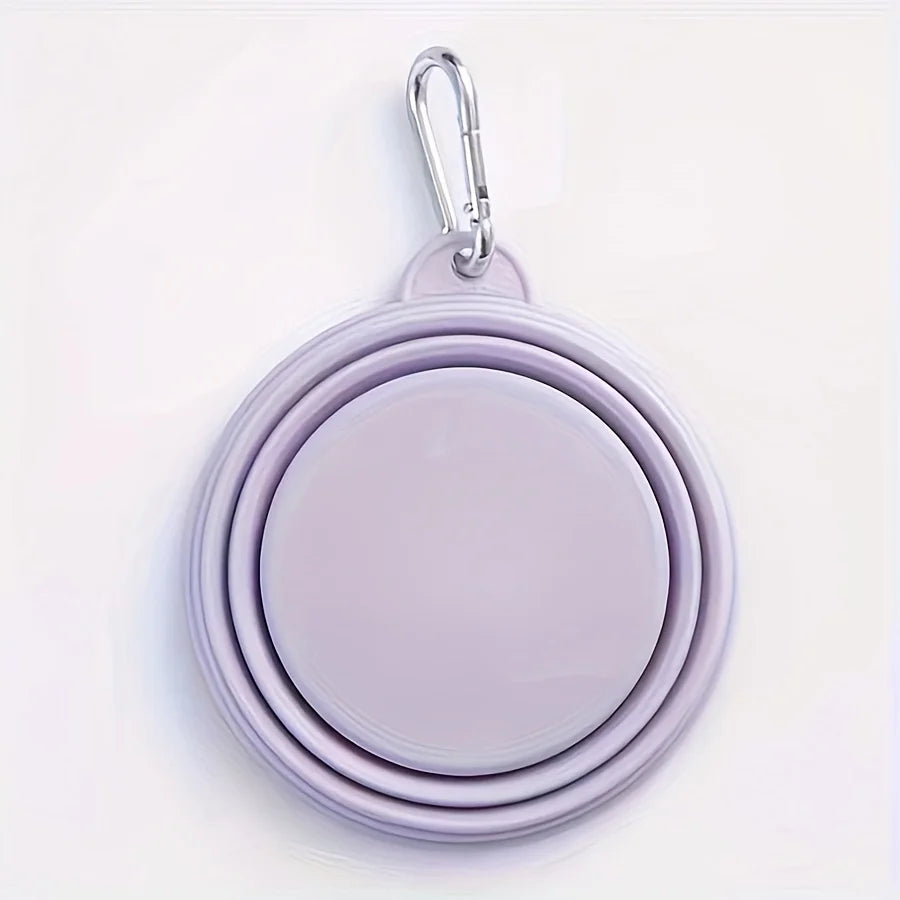 Portable Silicone Pet Bowl for Dogs Cats 350ml Collapsible Travel Dish Carabiner Clip Food Water Container Feeding Tray Bowls