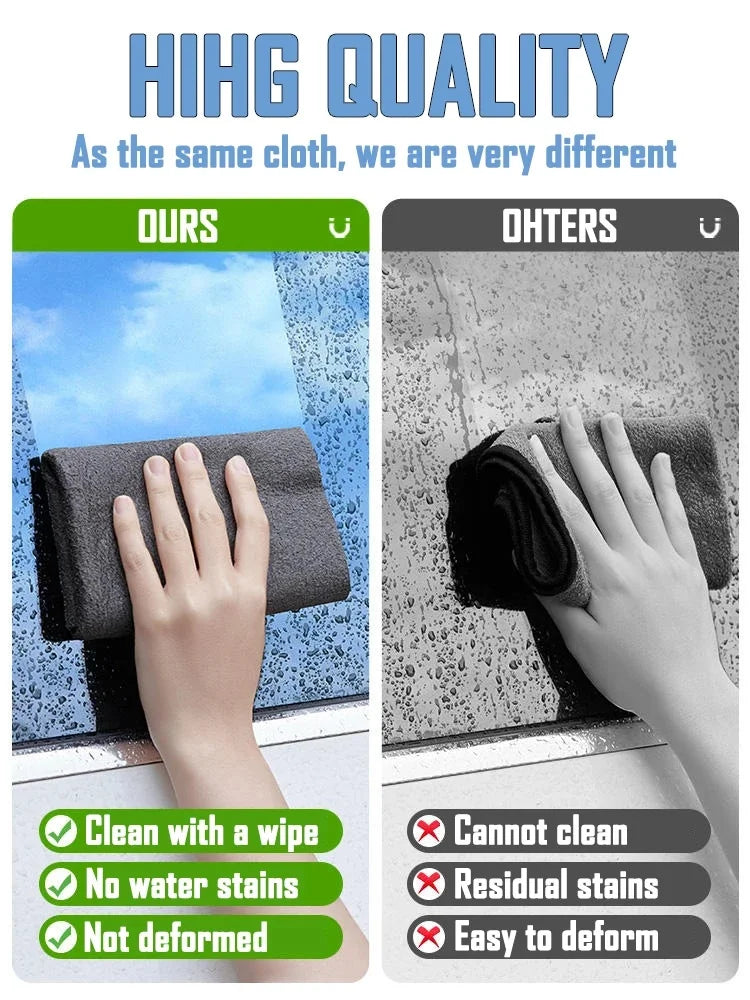 Professional Streak-Free Magic Cloth - Extra Thick Absorbent Cleaning Towel for Windows/Mirrors/Glass, Non-Scratch Multipurpose