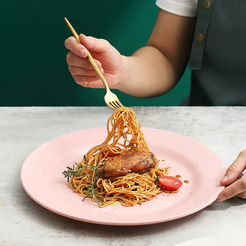 1/4/10PCS Blue Green Nordic Polypropylene Plates Dinnerware Tableware Eco Friendly Lightweight Kitchen Dishes Safe Dinner Plates