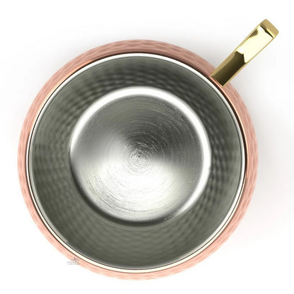 1PCS Cocktail Cup 550ml Hammered Copper Plated Moscow Mule Mug - Beer/Coffee Cup for Enhanced Flavor Experience Tazas Drinkware