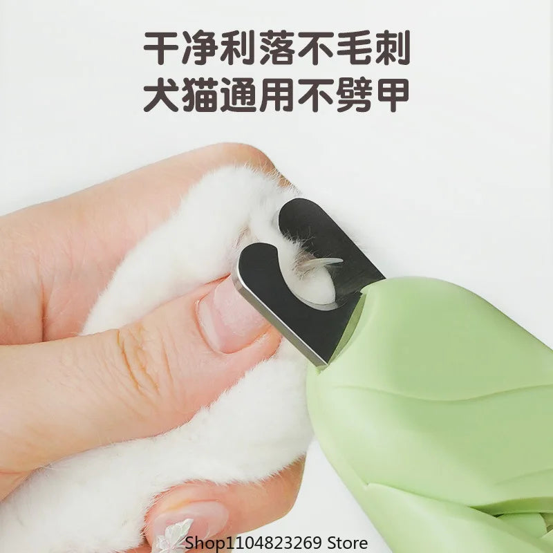 2025 New Pet Nail Clippers with Gravity LED Illumination, Blood Cutting Thread, Cat Nail Clippers, Dog Cat Pliers, Scissors