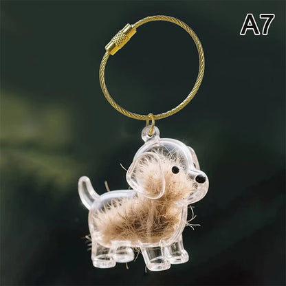 1pcs Dog Hair Collection Pendant Hair Storage Box Bag Charm Pet Pendant Transparent Hair Storage Capsule Dog Souvenirs Gift