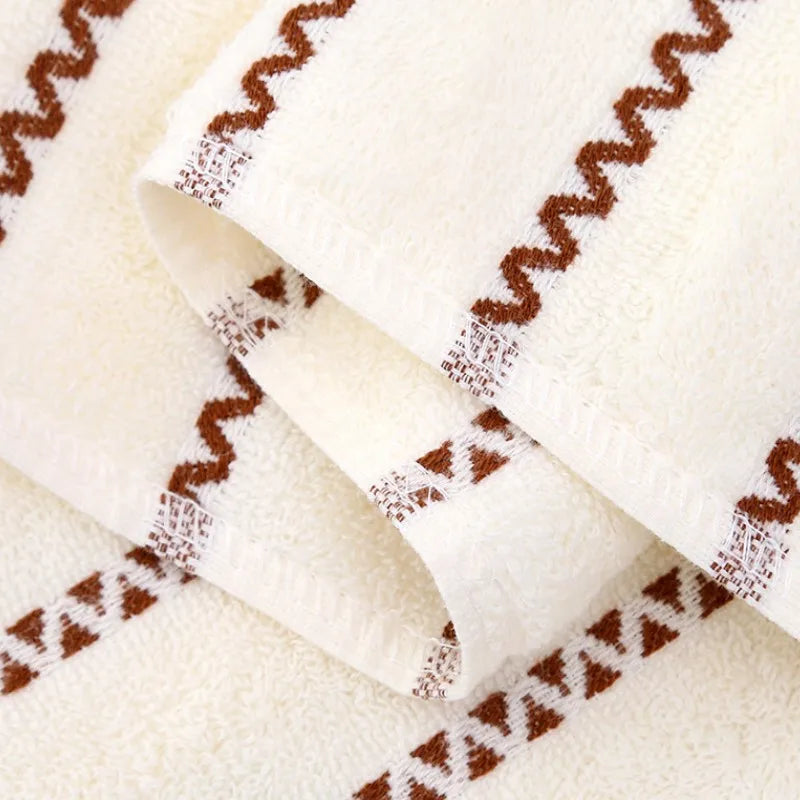 3pcs Set Cotton Towels 35x75cm 70x140cm Embroidered Bathroom Geometric Big Bath Hand Face Shower Towels Cover 수건 세트 Toallas