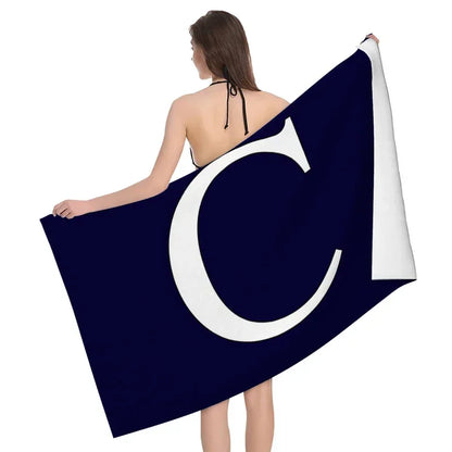 1pc Flower wreath letter pattern Pattern Beach Towel,Ultra-Fine Fiber Beach Blanket,Highly Absorbent Bath Towel,Suitable