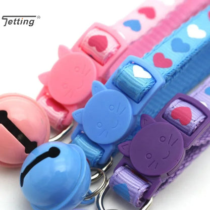 Adjustable Cartoon Color Cat Buckle Lollipop Bell Cat Collar 1.0 Cat Head Safety Buckles Collar Pet Dog Collar Pet Supplies