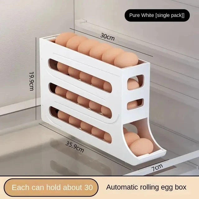 Refrigerator Egg Storage Box Kitchen Egg Box Storage Egg Box Large Capacity Dedicated Egg Carton Egg Rolling Egg Storage Box