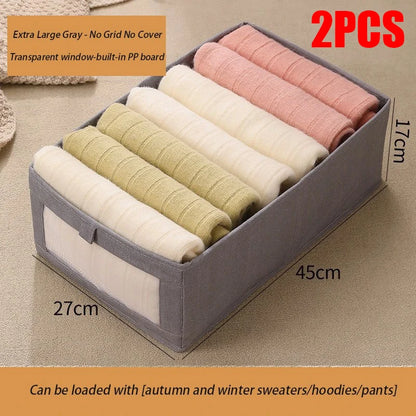 1Pcs Pants Storage Box Clothes Organizers of Cabinets and Drawers Fabric Foldable Boxes for Bedroom Wardrobe Organization Home