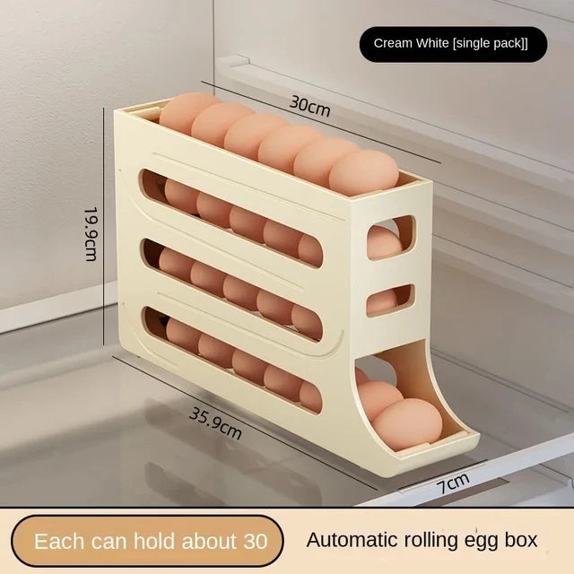 Refrigerator Egg Storage Box Kitchen Egg Box Storage Egg Box Large Capacity Dedicated Egg Carton Egg Rolling Egg Storage Box