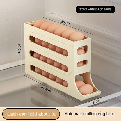 Refrigerator Egg Storage Box Kitchen Egg Box Storage Egg Box Large Capacity Dedicated Egg Carton Egg Rolling Egg Storage Box