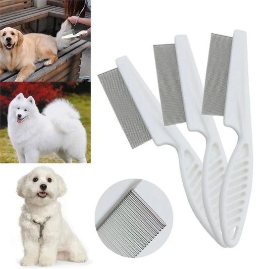 Pet Hair Shedding Comb Stainless Steel Flea Comb for Cat Dog Pet Comfort Cats Hair Grooming Comb Dog Cat Fur Removal Brush