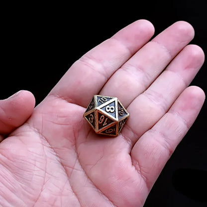 1 Piece  Funny Kirsite Metal Dice Standard 20/4 Sided Decider Board Game Acessorios